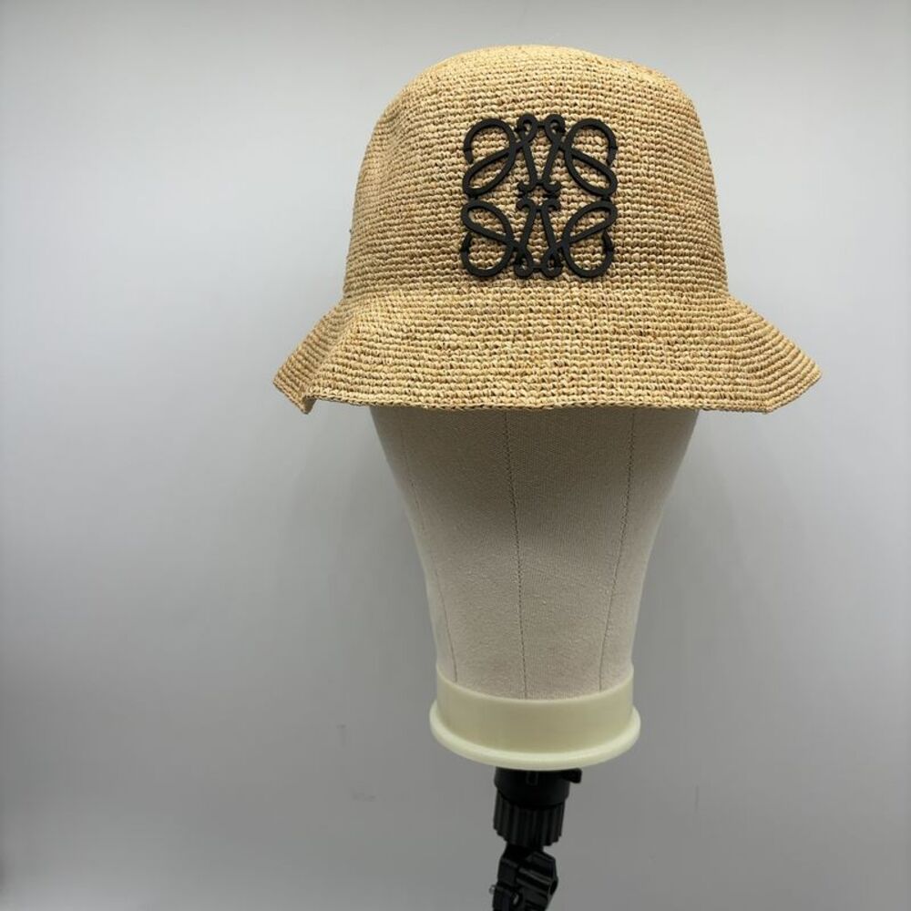 Loewe Light Brown Straw Boater Hat